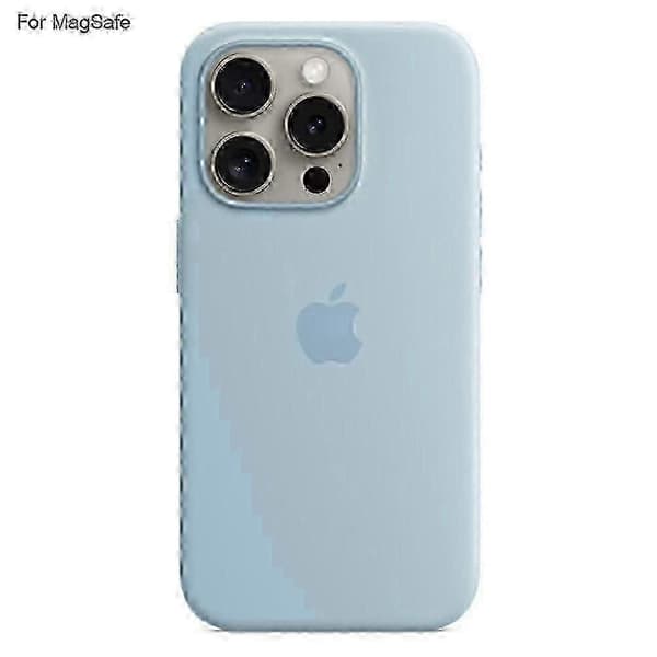 Til iPhone 15 Pro-cover kompatibel med MagSafe flydende silikone telefonbagcover