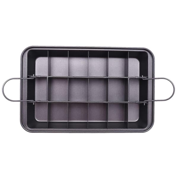 18 Hull Non-stick Bakeform med Innebygd Kutter Sikrer Perfekte Sprø Kanter Metallredskap C