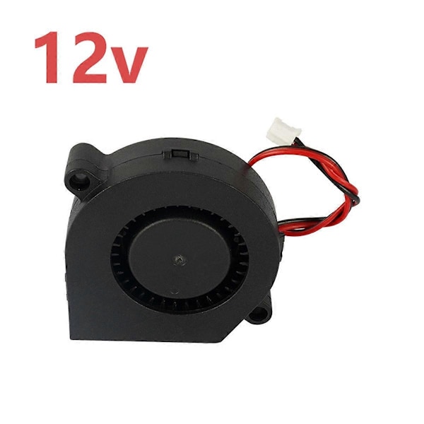 3D Printer Køleventilator 12V, 5015 Turbo Blæser, 2-Pin Stik