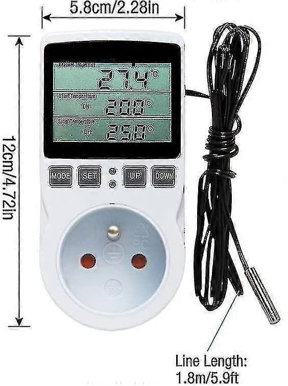 Digital / Ing Ing Tat Socket LCD Temperatur, 230V For Temperatur / Terrarium Tat (socket) (b