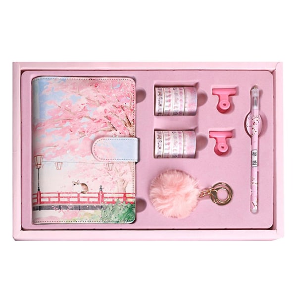 Cherry Blossom Scrapbook Set Travel Journal Sketch Book Set Gift Set For Girls