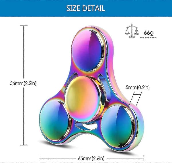 Fidget Spinner Legetøj Holdbart Rustfrit Stål Leje Højhastigheds Spin Præcision Metal Hånd Spinner Edc Adhd Fokus Angst Stresslindring