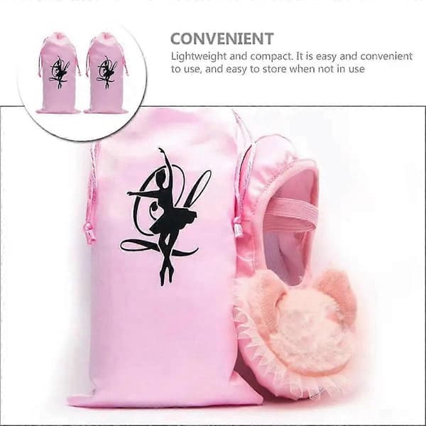 4 st Dansväska Skostorage Påse Ballet Organizer Handväska Väskor Ballet, Rosa