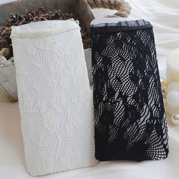Kvinders Søde Piger Fiskenet Blonder Knæhøje Strømper Vintage Blomst Vine Jacquard Mønstret Ruffle Trim Lolita Kalv Strømper