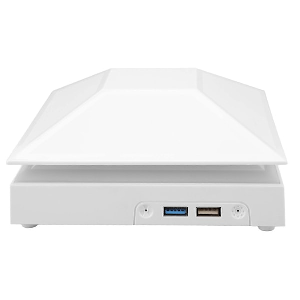 Konsolkylare 12W 3 Vindhastigheter Touch-omkopplare Justerbar Konsoldammsäker Kylfläkt med LED-lampor USB-portar Vit