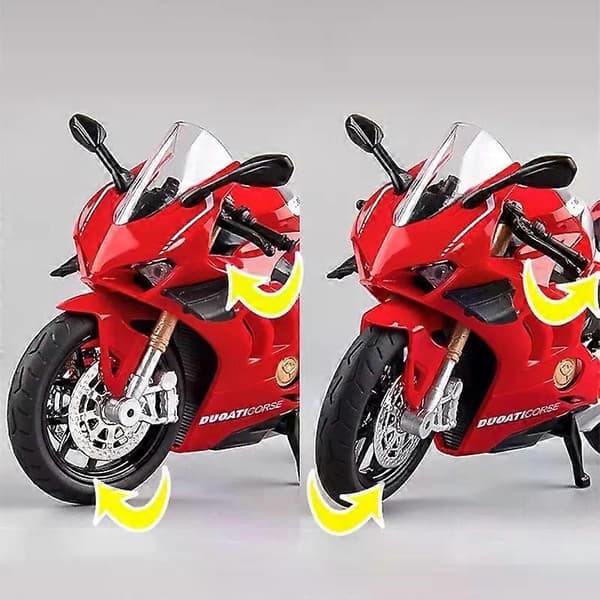 Ducati Panigale V4S Model Legering Motorcykel Støbt Computer Skrivebord Ornamenter Trendy Display Gave til Ven Børn Legetøj black box