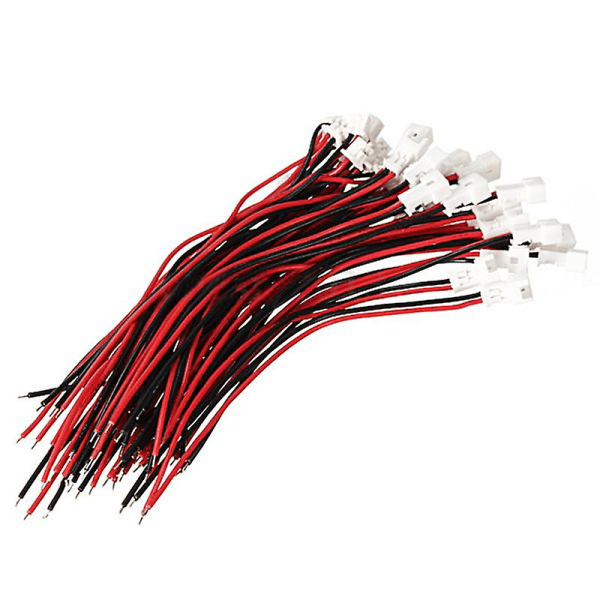 20 stk Mini Jst Ph 1.25 2-pins Hann-Hunn Kontaktplugg med Ledninger