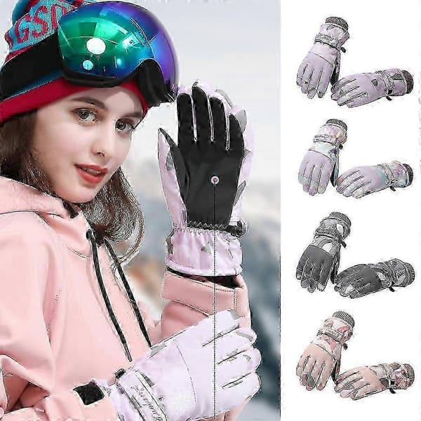 Termiske handsker til kvinder, vinter udendørs sport, tykke handsker til kold vinter