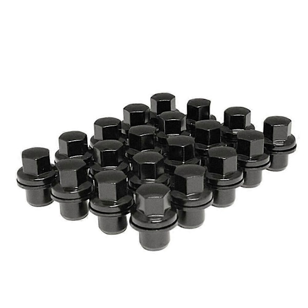 20X Sorte Hjulmøtrikker M14X1.5 Passer til Land Range Rover Sport HSE LR3 LR4 LR2 Hjul