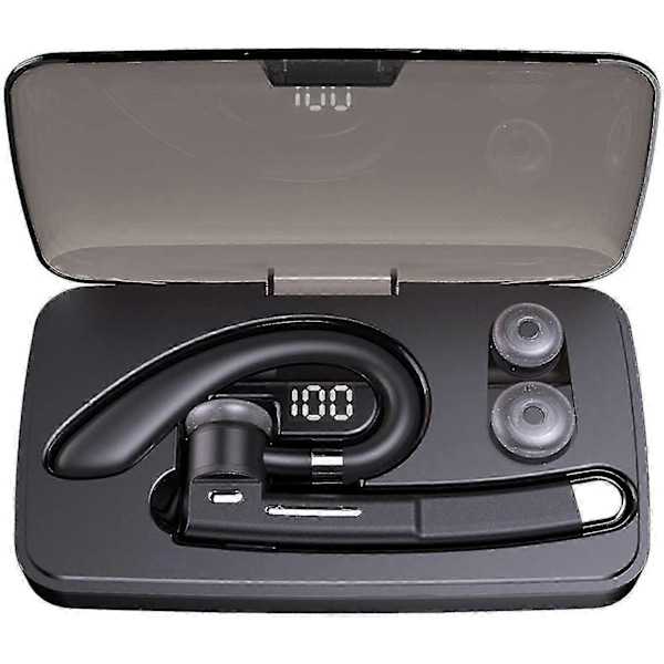 Portabelt bluetooth-headset, bluetooth-headset med inbyggd mikrofon för hemmet, bilkörning, arbete, kontor (svart)