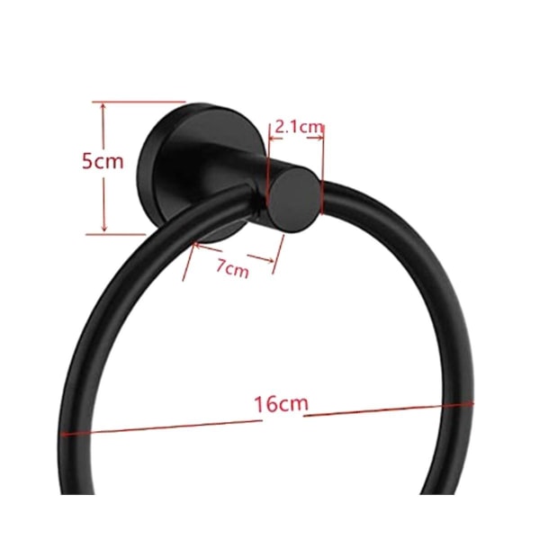 Håndkleholder for bad, håndklering i rustfritt stål 304, tung håndkleholder