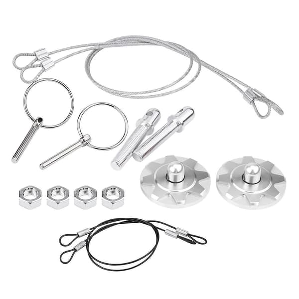 CNC Aluminiumlegering Bil Racing Panserlås Utseende Kit Universal Sølv