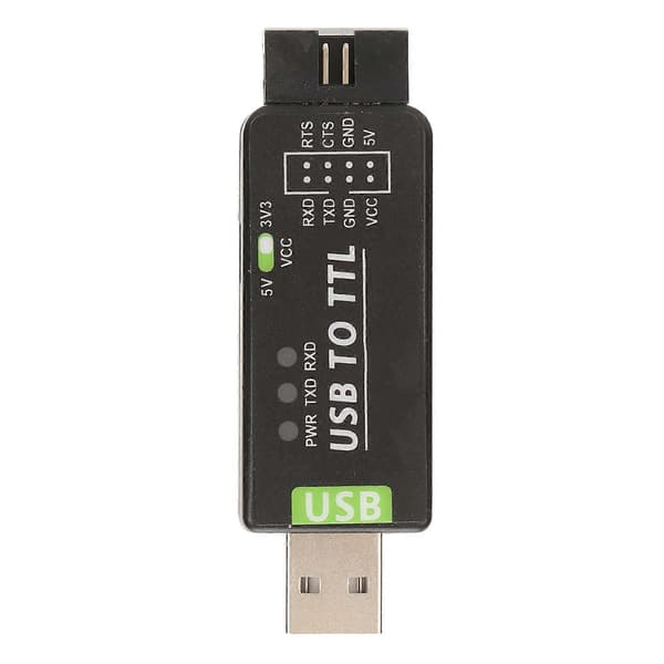 USB til TTL Konverter FT232RL Chip Multiple Beskyttelseskredsløb Industriel USB til TTL Konverter til Multiple Systemer Sort YEMMA