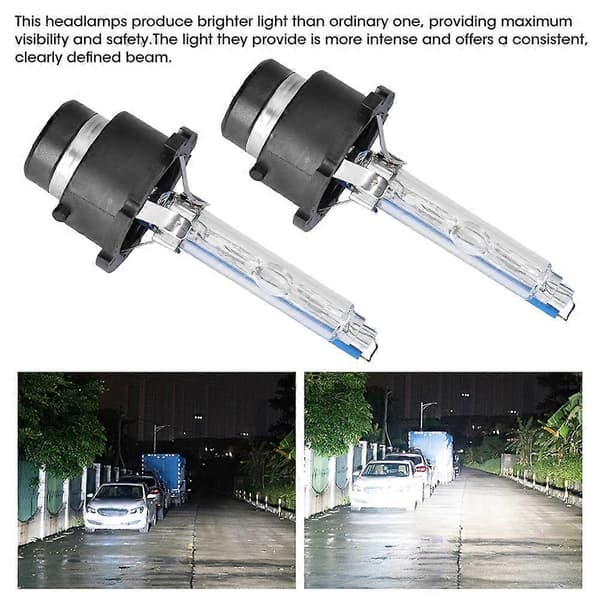 2 stk D2S 8000K 12V 35W Frontlykter Xenon Pære Biltilbehør