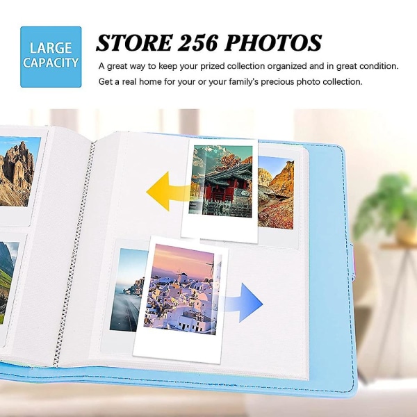 256 lommer mini fotoalbum for - passer til Instax Mini 11, mini 9, Mini 40, sosialmatisk Instant Came