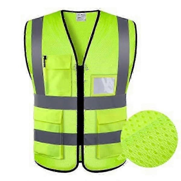 Heijastava liivi auto taskulla, heijastava turvaliivi, suojava varoitusvaatetus SZZK Mesh Fabric