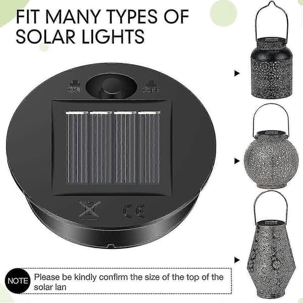 6 st ersättningsdelar för solcellslampor, LED-solpanelslykta för utomhusbruk