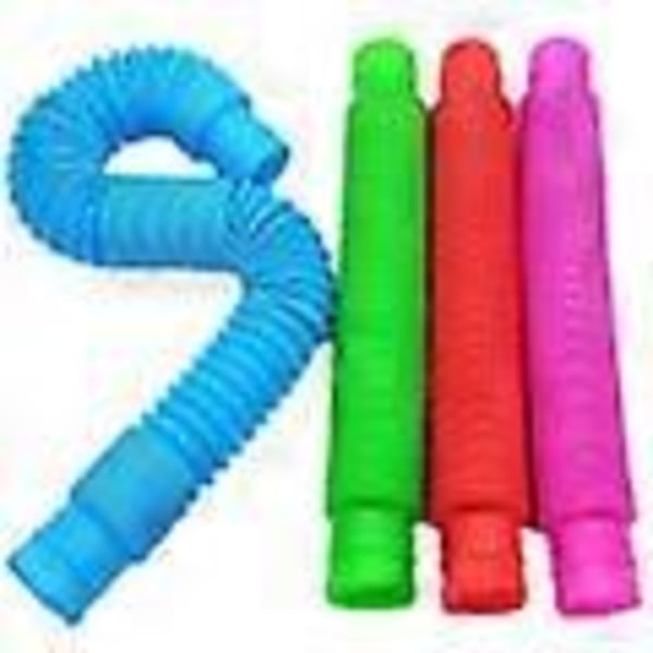 4-Pack - Pop Tube - Fidget Leksaker - Leksak / Sensorisk flerfärgad