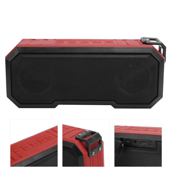 Trådløs Bluetooth Højttaler IPX7 Vandtæt Flash Light Højttaler Bas Stereo Højttaler Rød