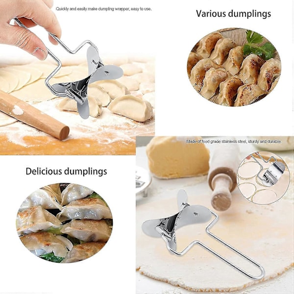 3 stk. Dumpling Maker, rustfrit stål Dumpling Form og Dumpling Maskine Presse, 3,9 tommer