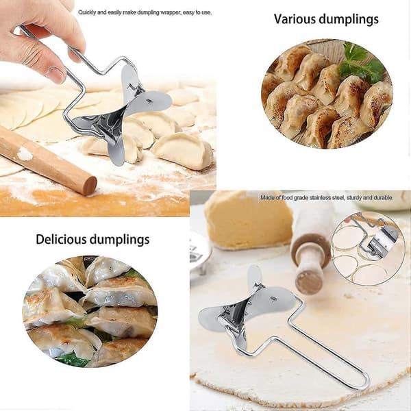 3 stk. Dumpling Maker, rustfritt stål Dumpling Mold og Dumpling Machine Press, 3.9 tommer