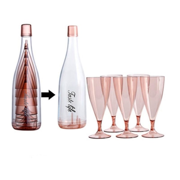 5 st Plast Vinglas Bar Bägare Champagneglas Kall dryck Juiceglas Cocktail Stemware Med S