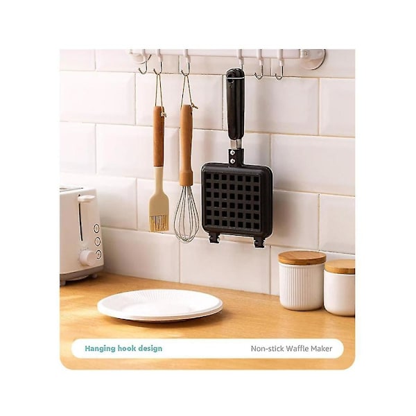 Vaffeljernplater, dyp fylling, non-stick aluminiumslegering, tradisjonell for enkel rengjøring A