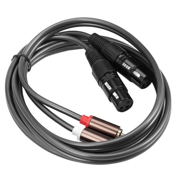 Dobbelt XLR Hun til RCA Kabel, robust 2 XLR Hun til 2 RCA Han Patch Kabel Hifi Stereo Lyd Co