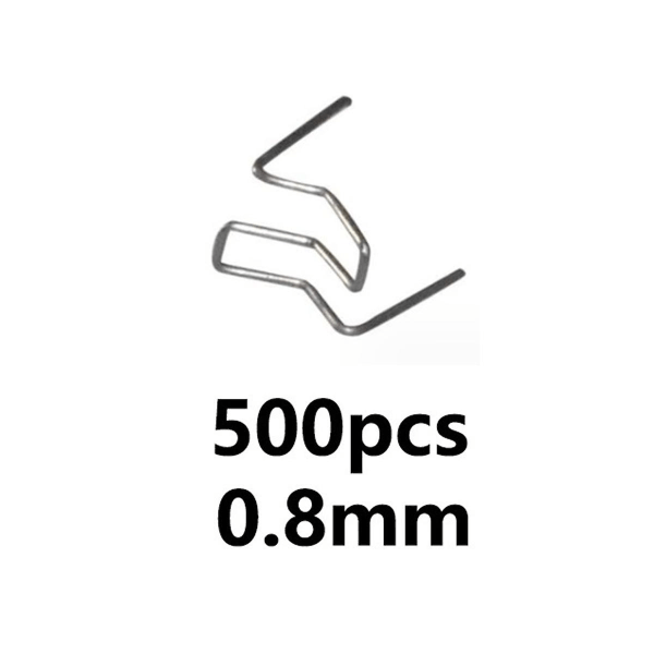 500 kpl 0,8 mm:n ulkokulman kuumanitoja muovihitsauskoneen korjaukseen Standard Pre Cut Wave Staple Weldin