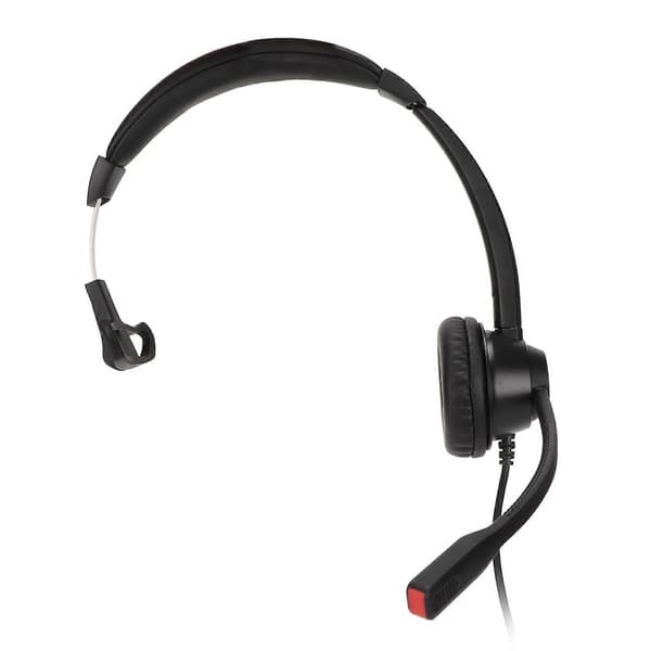 3,5 mm Monauralt Headset 3 Sektioner Dubbel 3,5 mm Kontakt PC Business Headset Stöder Samtals- och Högtalarvolymjustering
