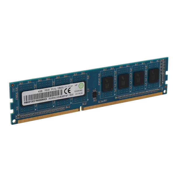 DDR3 4GB Desktop Minne 1Rx8 PC3L-12800U 1600MHz 240 Pins 1.35V CL11 DIMM RAM for Intel AMD Motherboards