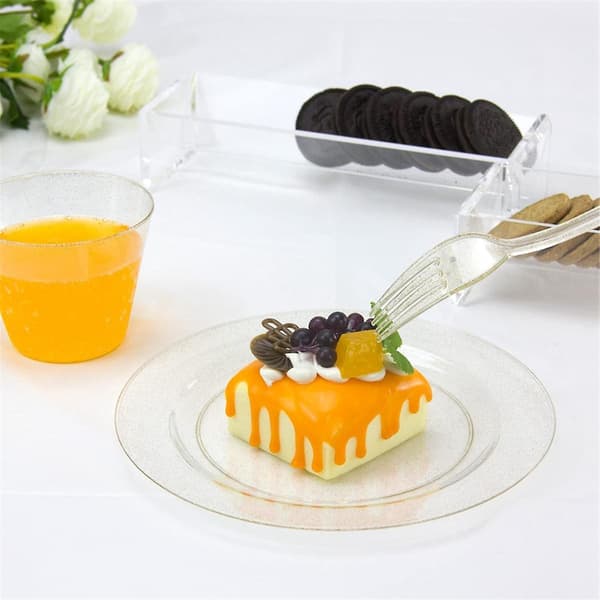 Klar Cracker Serveringsbakke, Transparent Macaron Displaybakke, Rektangulær Crackerholder Til Servering
