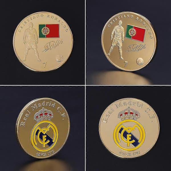 Mindemønt Fodbold til Superstar Cristiano Ronaldo Samling Kunst Souvenir