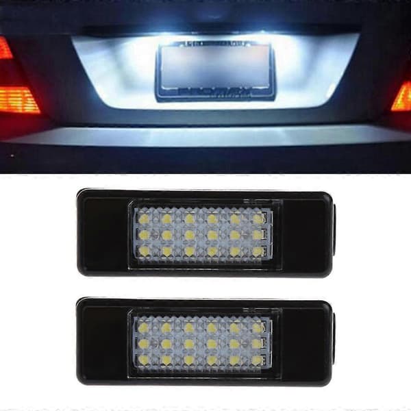 2 stk. LED Bil Nummerpladelys Nummerplade Lampe til Peugeot 207 307 308