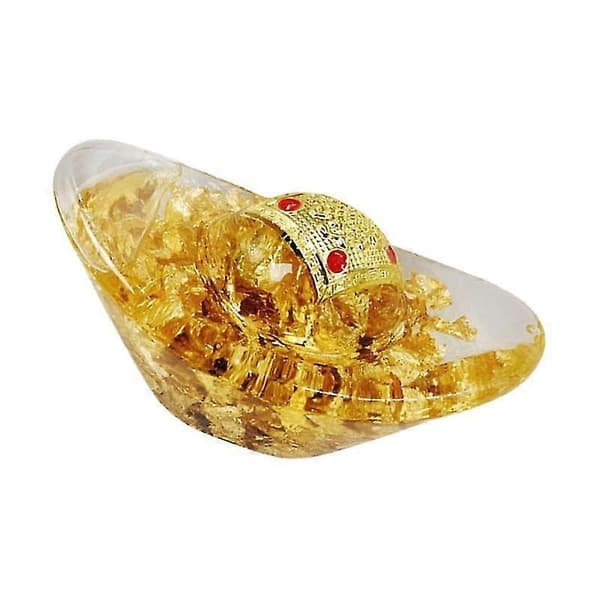 1 st Simulerad Guld Ornament Skrivbords Prydnad Göt Hantverk Guld Göt Dekor