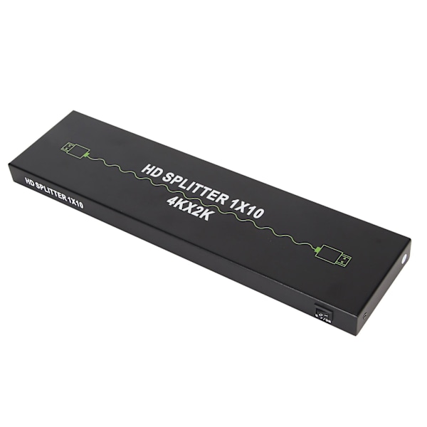 1 ind 10 Ud HD Multimedia Interface Splitter Understøtter 4K 30Hz 3D Lyd Video Synkronisering 10 Vejs HD Video Splitter 100?240V EU Stik