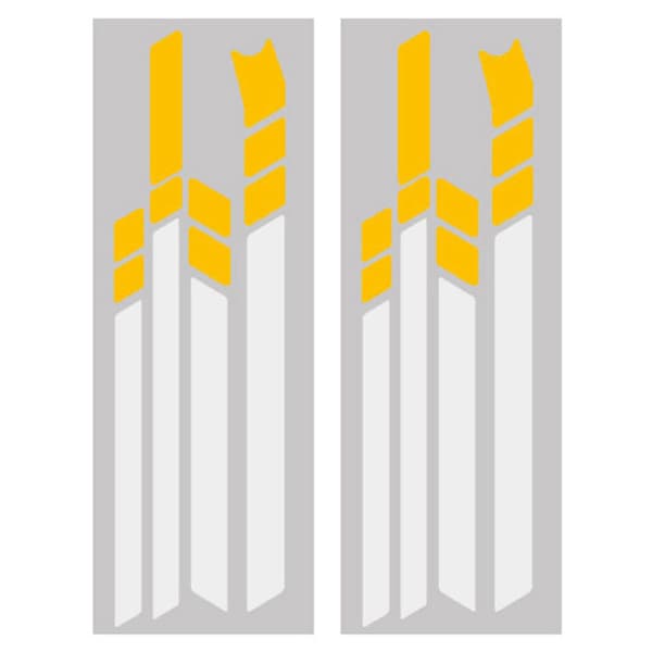 2x Vattentäta PVC-Reflekterande Dekaler för Max G30 Kickscooter Vikbara Dekaler (Gul Gul Vit