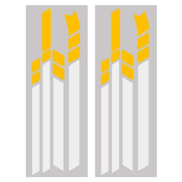 2x vattentäta pvc reflekterande klistermärken för Max G30 Kickscooter vikbara klistermärken (gul gul vit