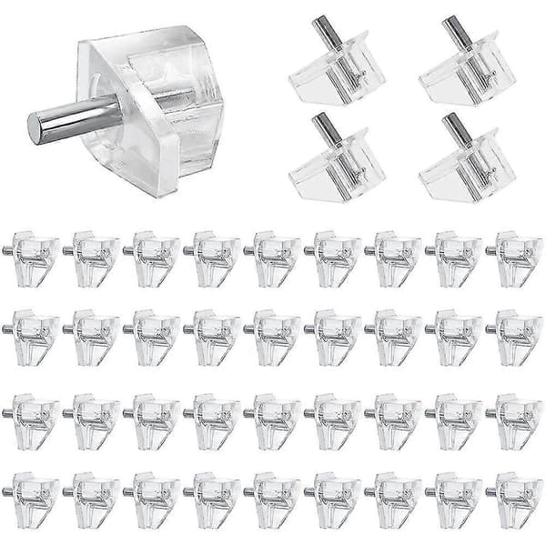 20 Stykker 3mm Hylleplugger - Klare Støtteplugger for Skaphyller - Holderplugger for Hyllestøtte