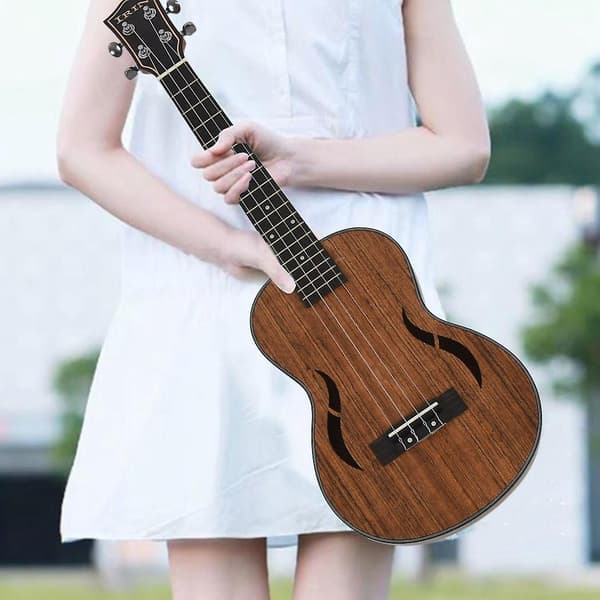 Tenor Ukulele 26 Tum Valnöts Trä 18 Band Akustisk Gitarr Ukelele Mahogny Greppbräda Hals Hawaii