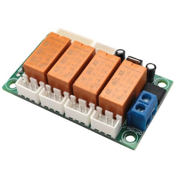 Relæ 4-vejs Audio Input Signal Vælger Switching Rca Audio Input Valg Board Med Drejekontakt