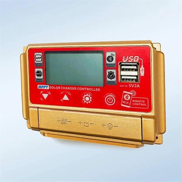 12/24V MPPT Solar Charge Controller Wifi Bluetooth Solpanel Batteri Smart Regulator 50A