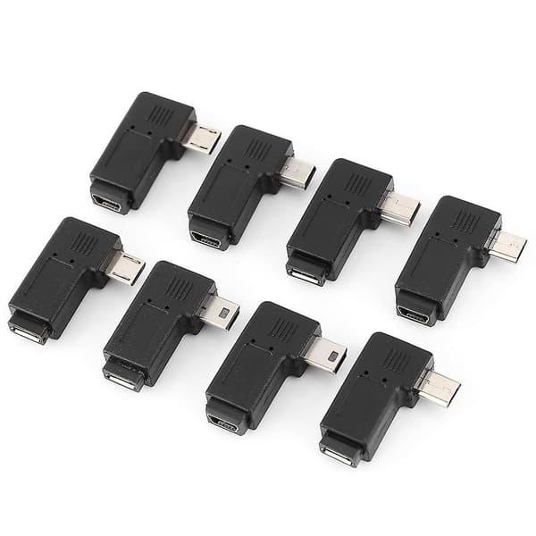 40-pack Vinklade Mini Micro Typ B Hane Hona USB2.0 Adaptrar