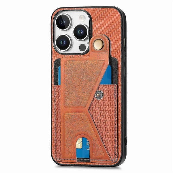 För iPhone 16 Pro Skal K-Format Stöd Läder+PC+TPU Telefonskydd - Grön