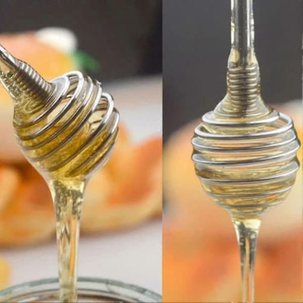 2 Stykker 304 Rustfrit Stål Honningpinde Ske Omrøringsstang Swizzle Stick -Aya