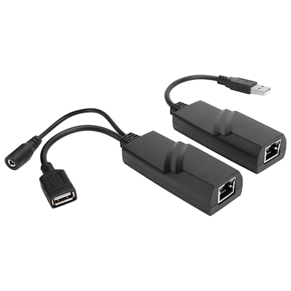 Netværksforlængerkabel USB2.0 til RJ45 Adapter Konverter Extender CAT5E / CAT6 100-240V UK Stik