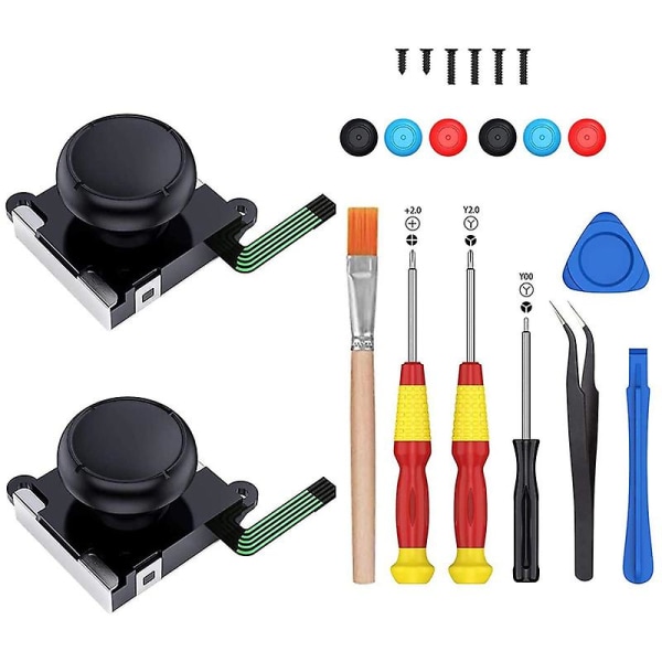 3D Joycon Joystick Udskiftning, Analog Thumb Stick Repair Kit til, Inkluder Tri-Wing, skruetrækker