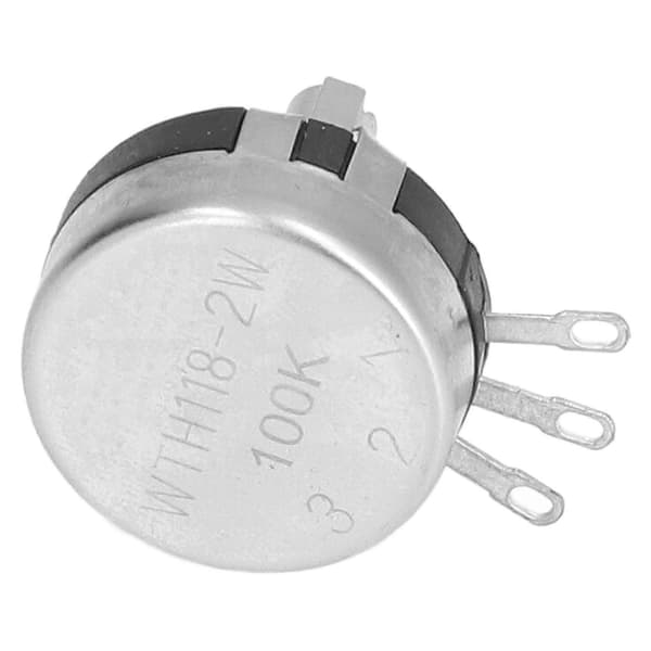 20 stk Potentiometer Sortimentssæt Enkelt Omdrejning Kulfilm Rotationskonisk Komponent WTH118?2W100K