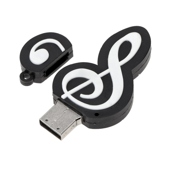 2x USB 2.0 -tikku söpöjen piirroshahmojen muistitikku musiikkihuomautussymboli USB 2.0 muisti ulkoinen USB-muistitikku