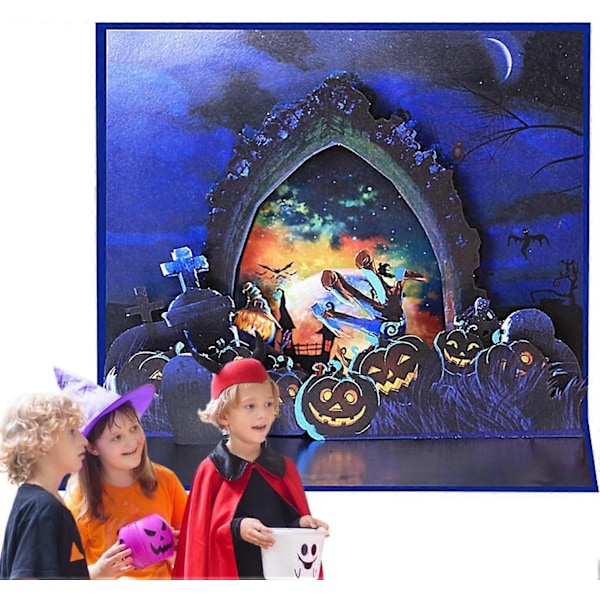 Halloween Födelsedagskort Pop Up, 3D Glad Halloween Kort | Hälsnings Pop Up